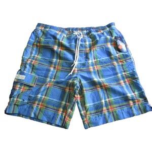 Chaps Adriatic NWT Mens Plaid Swimming Shorts Trunks Sz XL